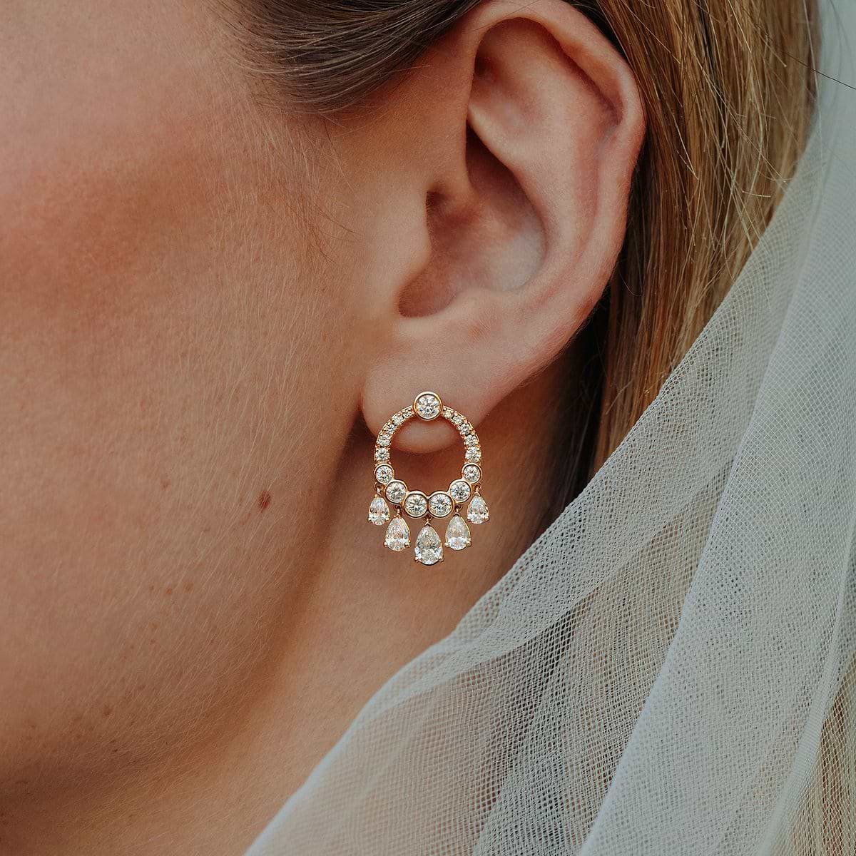 2 1/2 ctw Pear Lab Grown Diamond Dangle Earrings