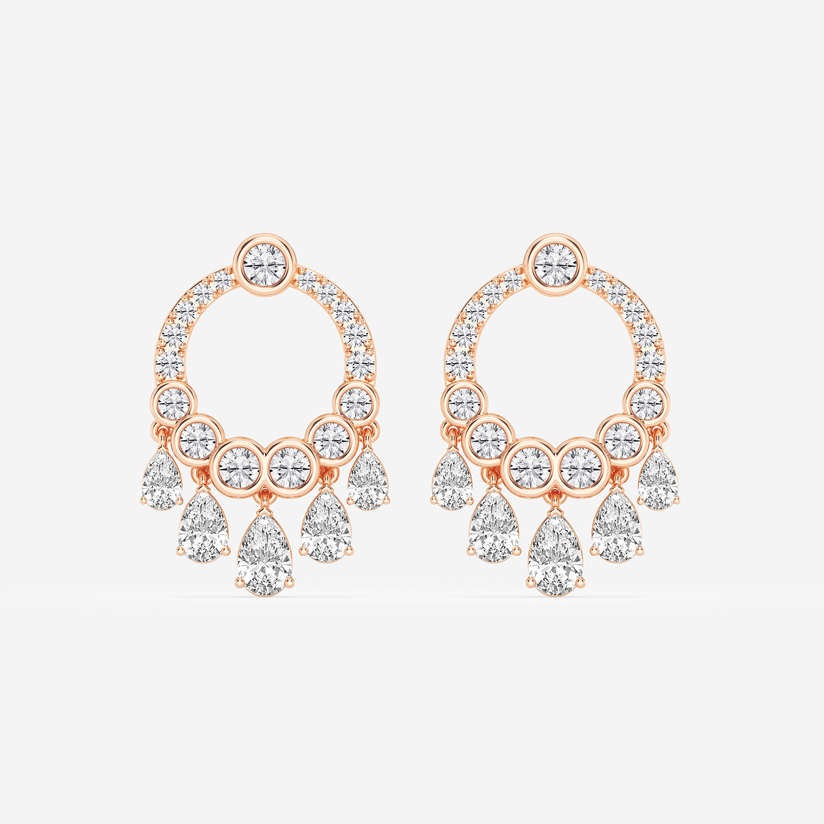 2 1/2 ctw Pear Lab Grown Diamond Dangle Earrings