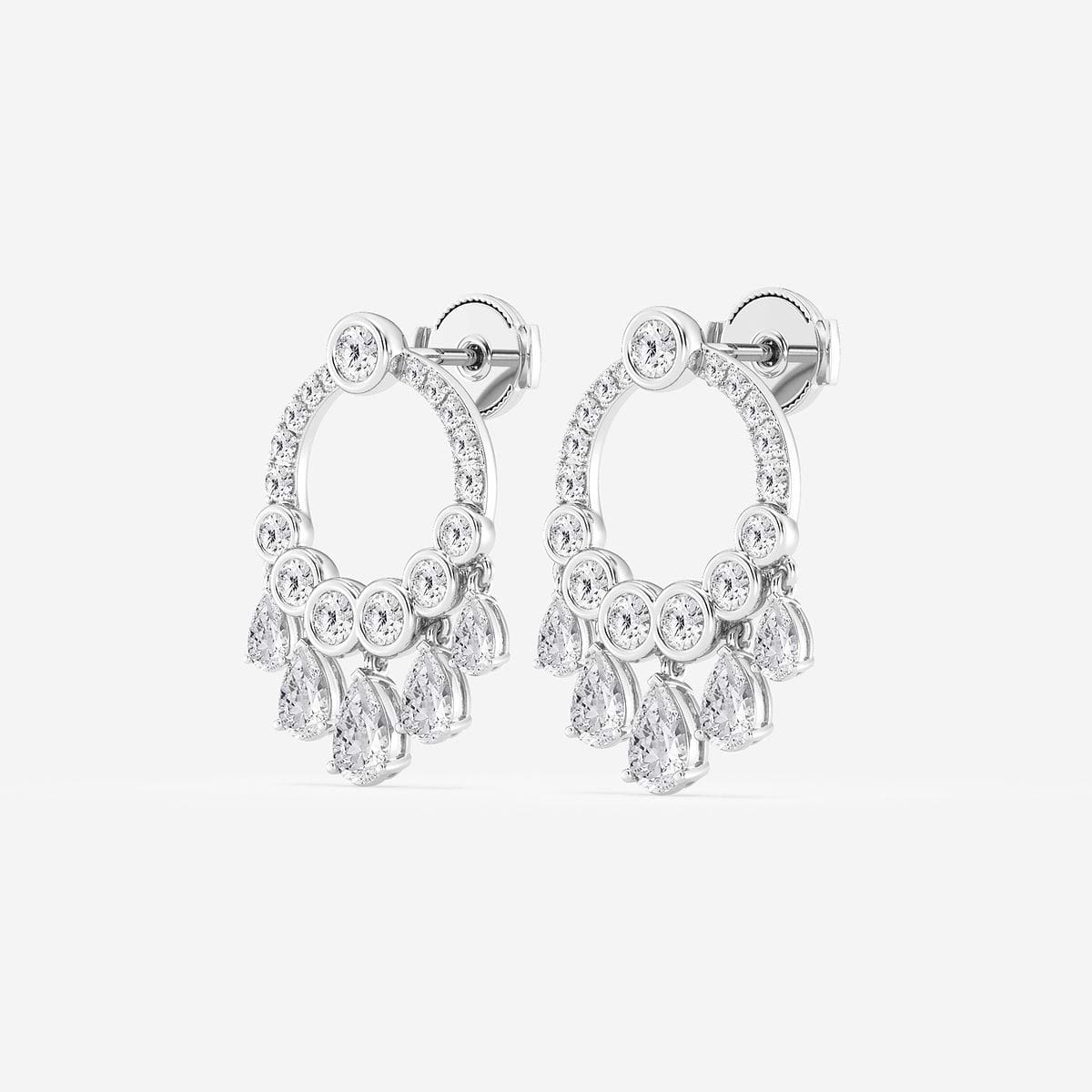 Additional Image 1 for  2 1/2 ctw Pear Lab Grown Diamond Dangle Earrings
