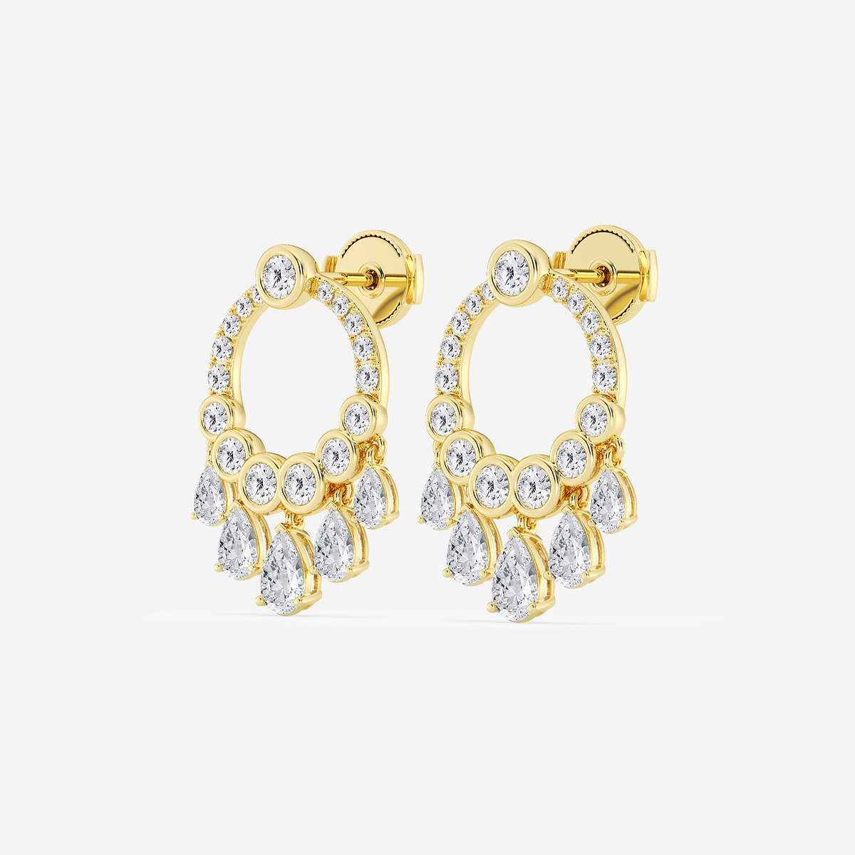 Additional Image 1 for  2 1/2 ctw Pear Lab Grown Diamond Dangle Earrings