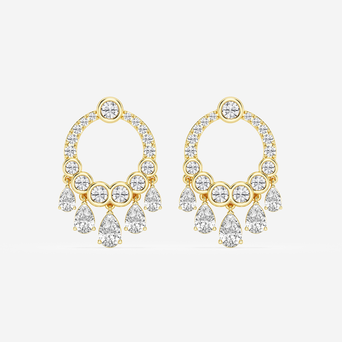 2 1/2 ctw Pear Lab Grown Diamond Dangle Earrings