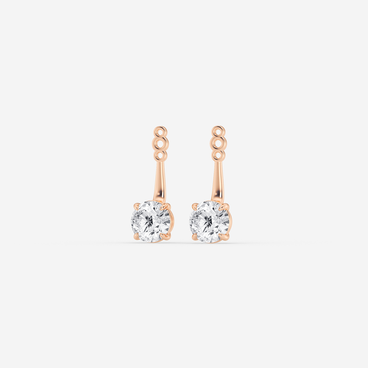 Additional Image 1 for  3/4 ctw Round Lab Grown Diamond Drop Earring Jackets