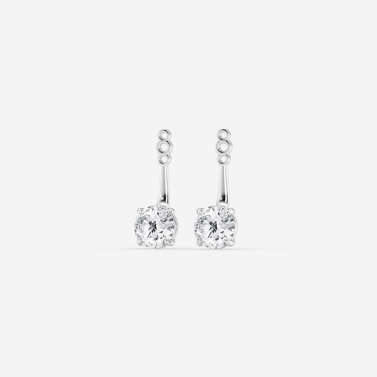 Additional Image 1 for  3/4 ctw Round Lab Grown Diamond Drop Earring Jackets