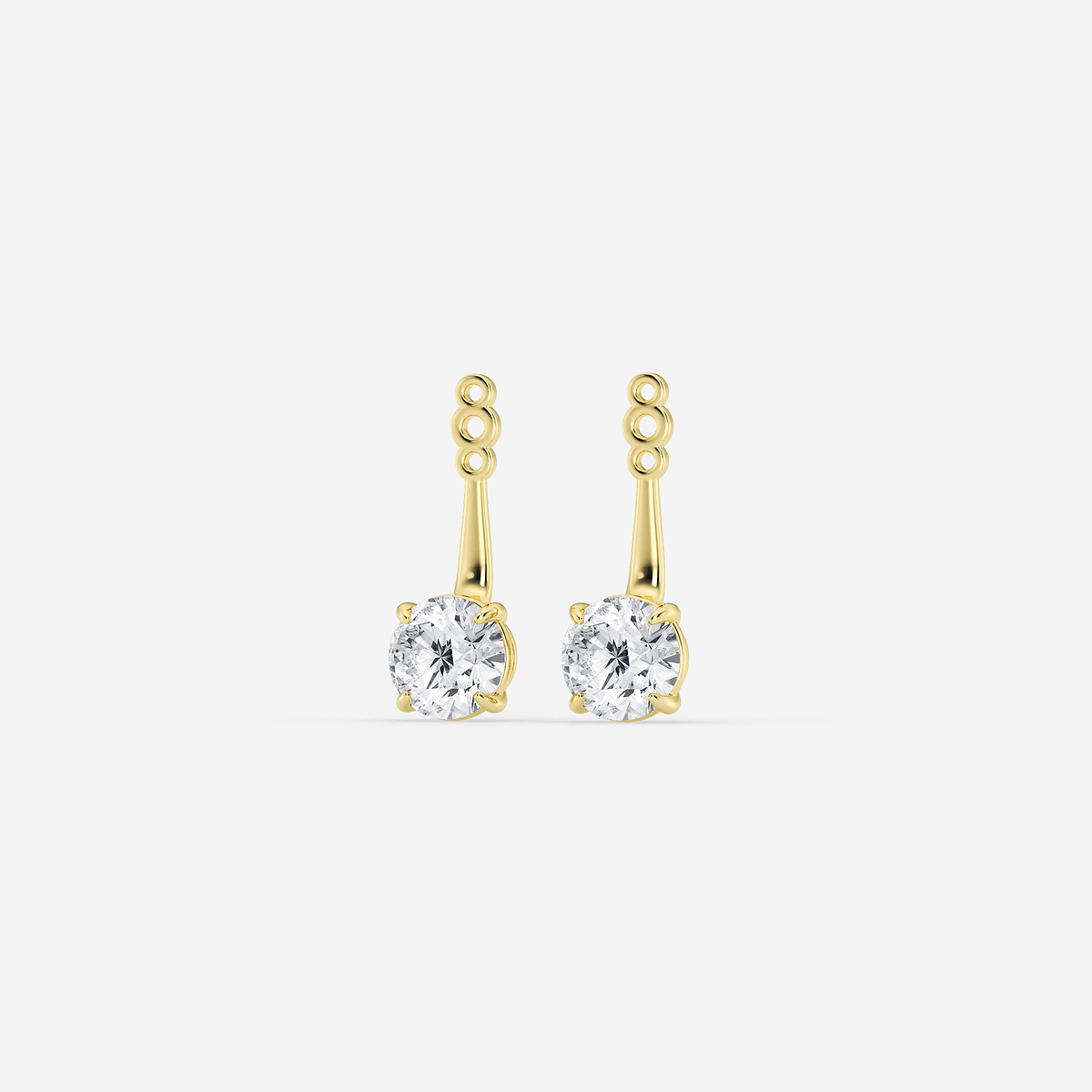 Additional Image 1 for  3/4 ctw Round Lab Grown Diamond Drop Earring Jackets