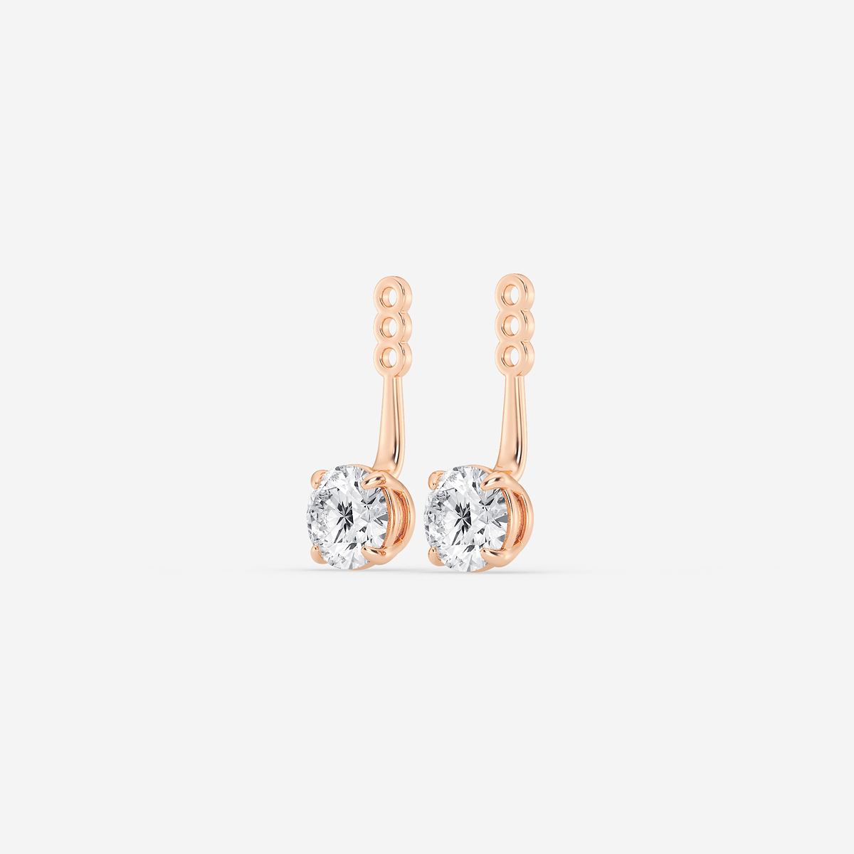 Additional Image 1 for  1 1/2 ctw Round Lab Grown Diamond Drop Earring Jackets