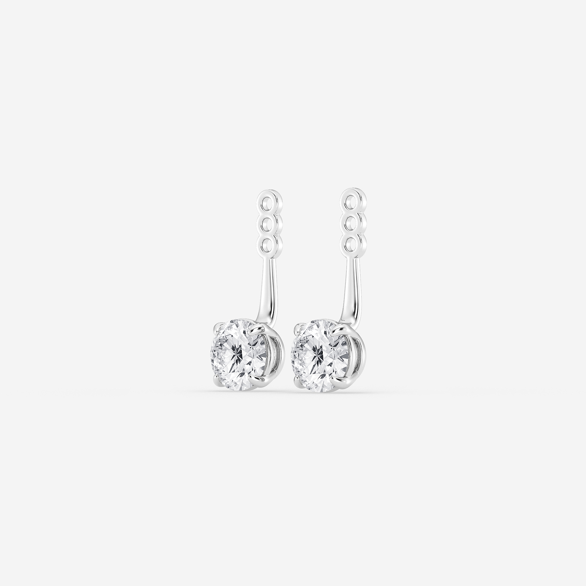Additional Image 1 for  1 1/2 ctw Round Lab Grown Diamond Drop Earring Jackets