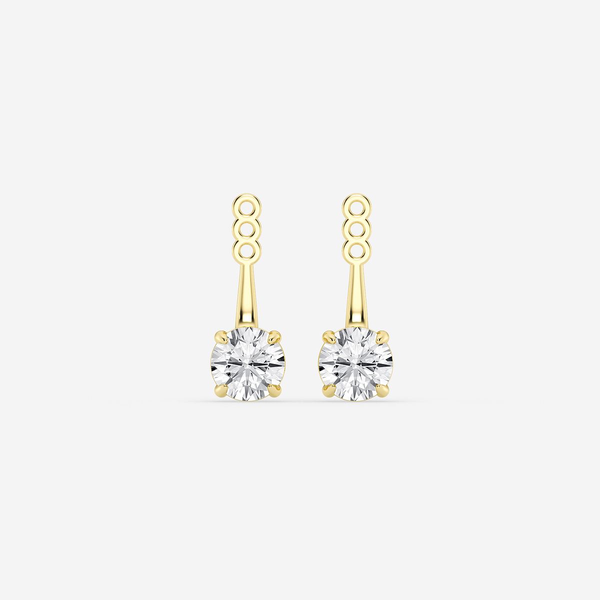 1 1/2 ctw Round Lab Grown Diamond Drop Earring Jackets