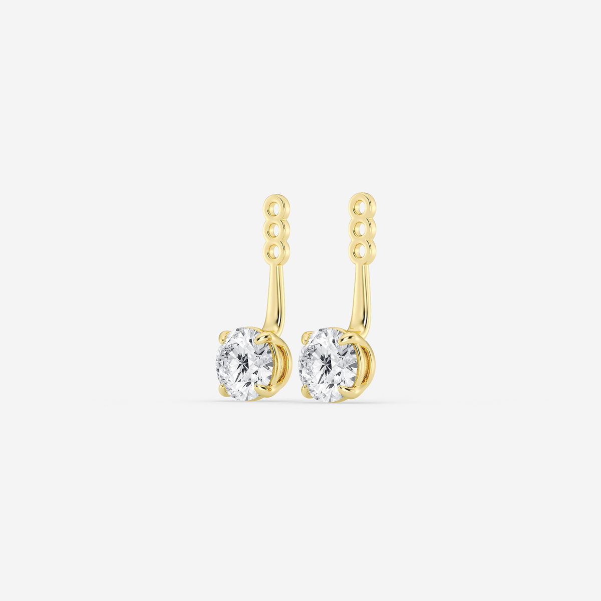 Additional Image 1 for  1 1/2 ctw Round Lab Grown Diamond Drop Earring Jackets