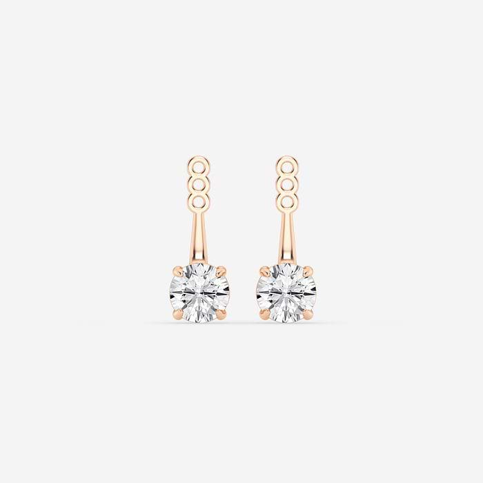 1 1/2 ctw Round Lab Grown Diamond Drop Earring Jackets