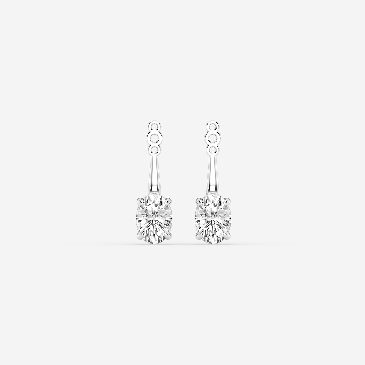 1 ctw Oval Lab Grown Diamond Drop Earring Jackets