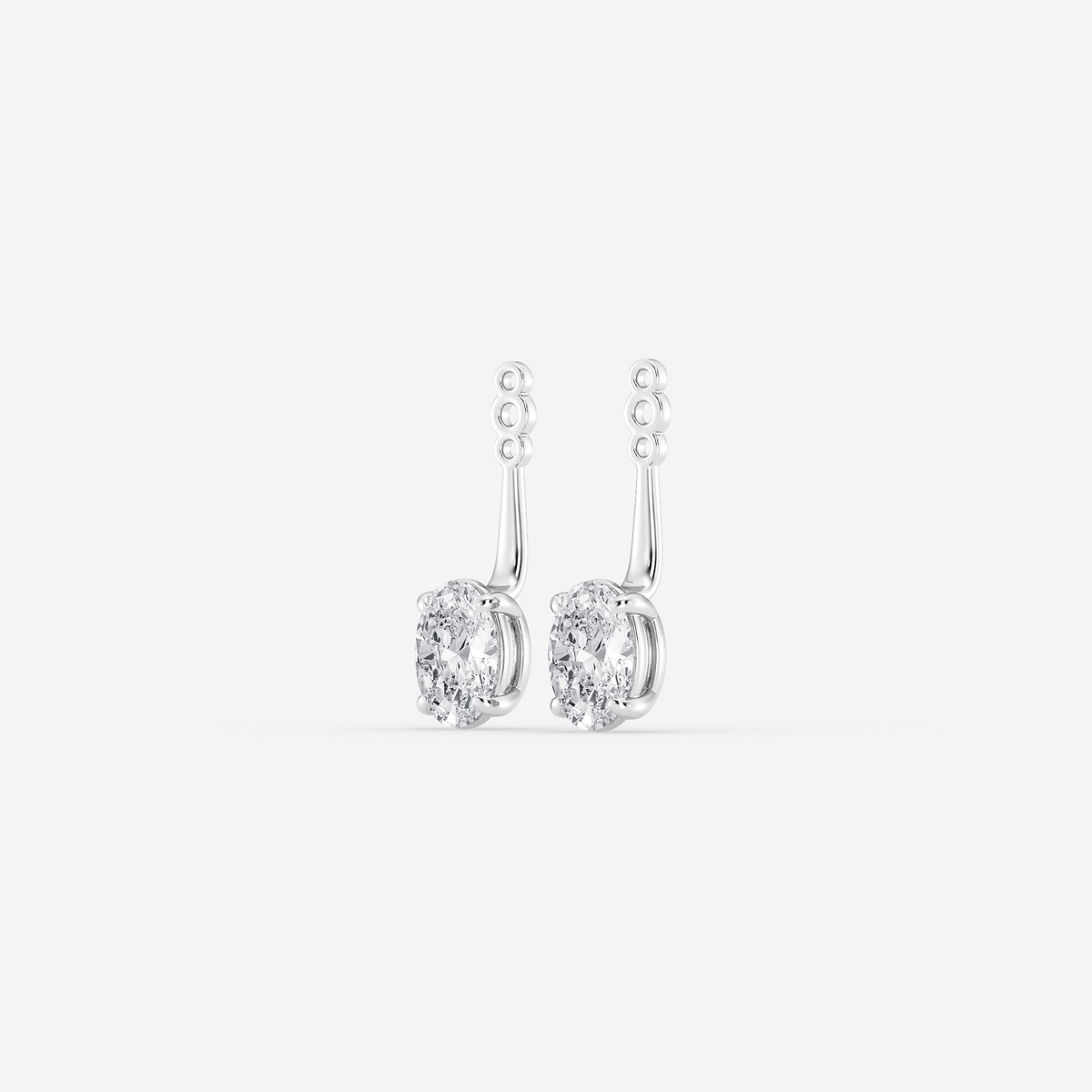 Additional Image 1 for  1 ctw Oval Lab Grown Diamond Drop Earring Jackets