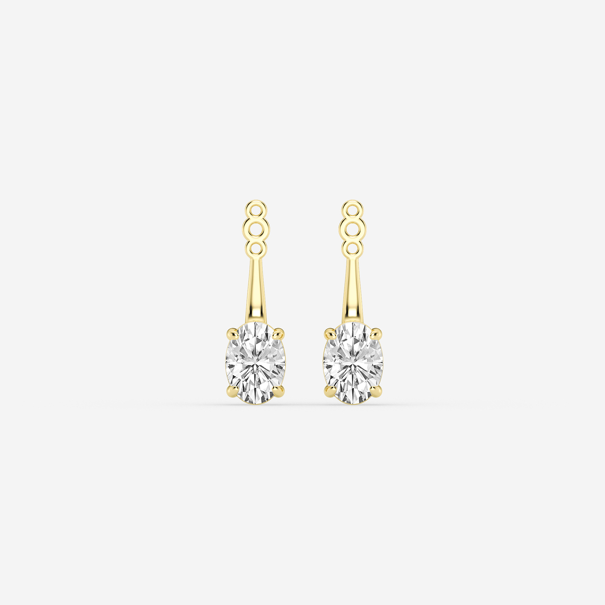 1 ctw Oval Lab Grown Diamond Drop Earring Jackets