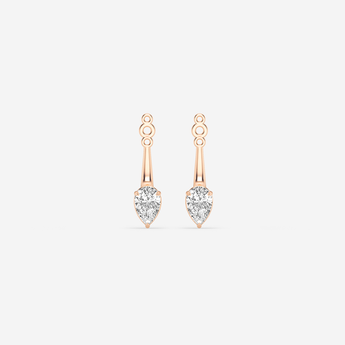 1/2 ctw Pear Lab Grown Diamond Drop Earring Jackets