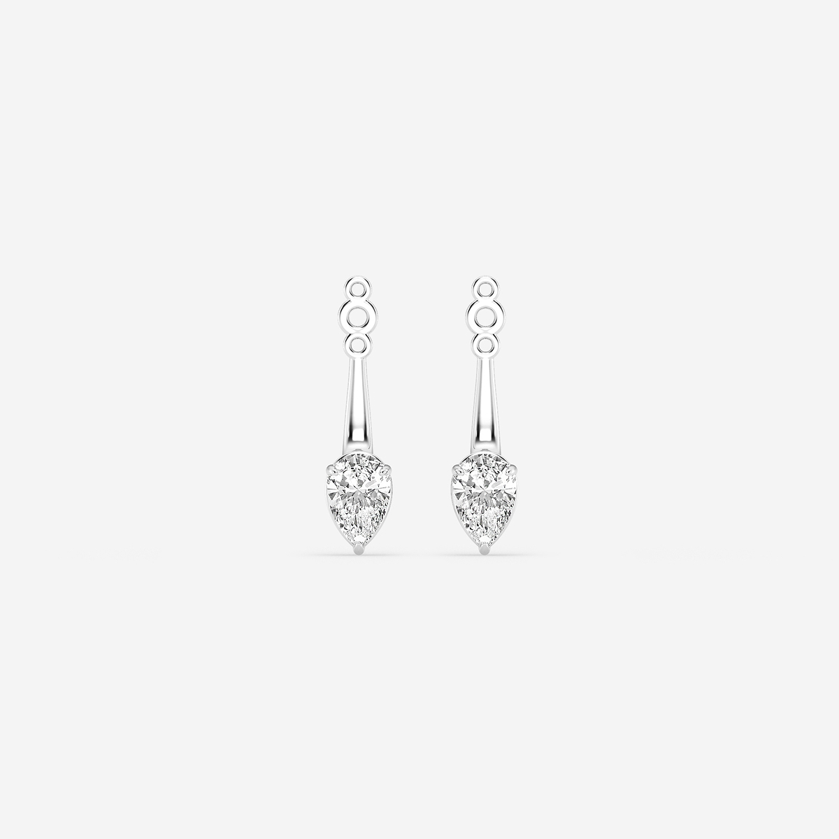 1/2 ctw Pear Lab Grown Diamond Drop Earring Jackets
