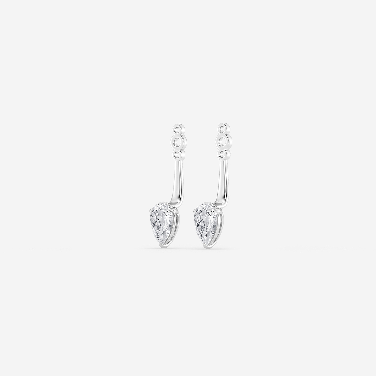 Additional Image 1 for  1/2 ctw Pear Lab Grown Diamond Drop Earring Jackets