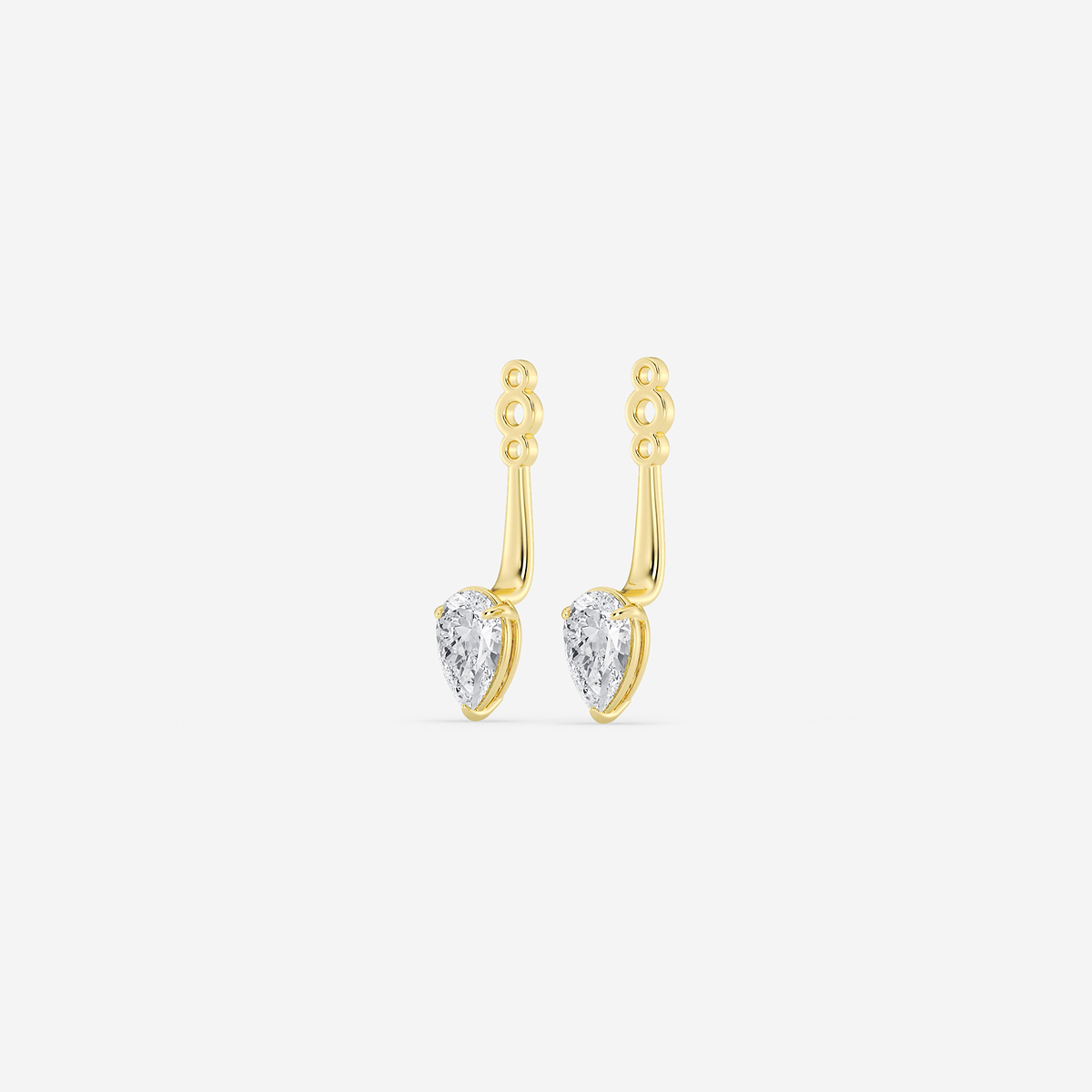Additional Image 1 for  1/2 ctw Pear Lab Grown Diamond Drop Earring Jackets