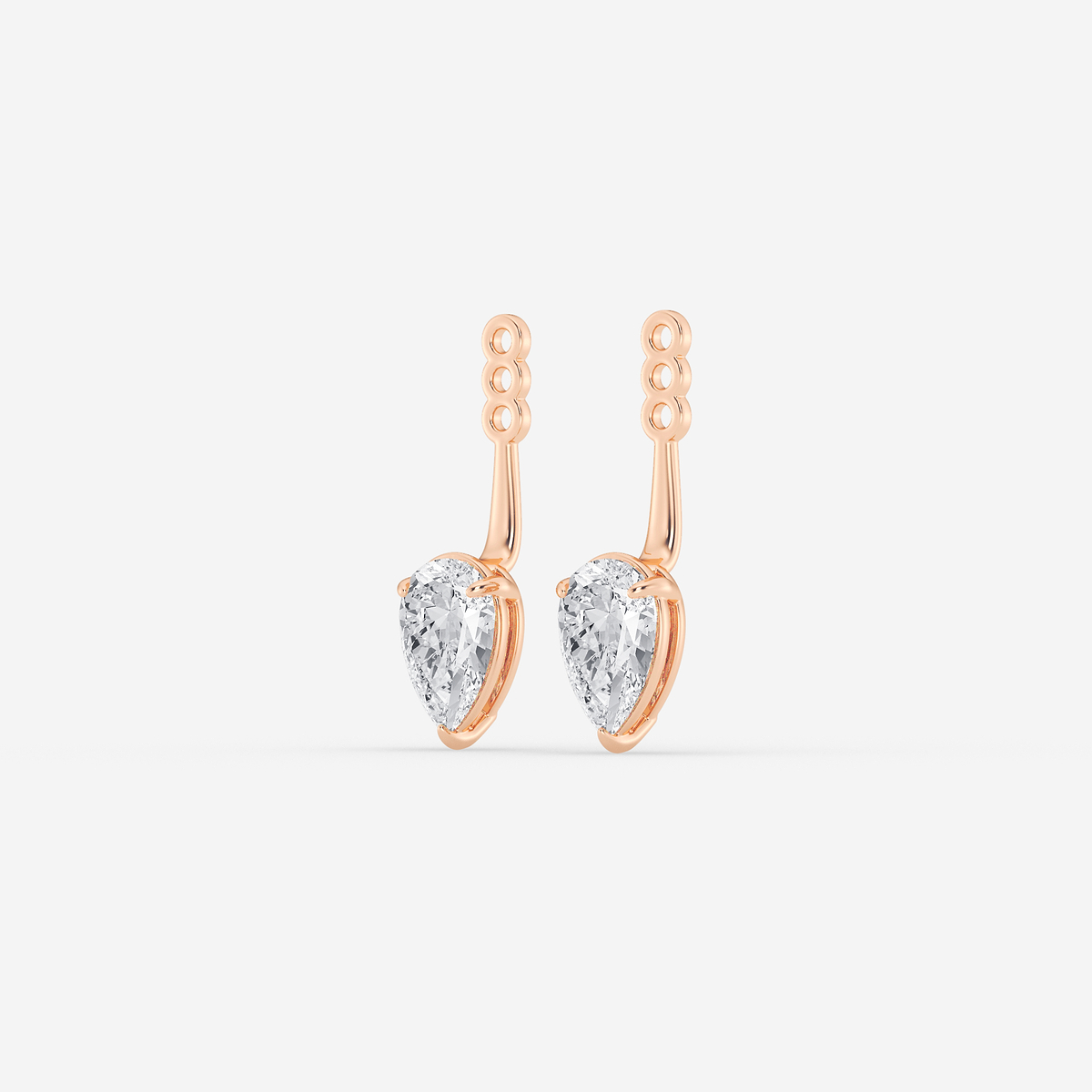 Additional Image 1 for  1 1/2 ctw Pear Lab Grown Diamond Drop Earring Jackets