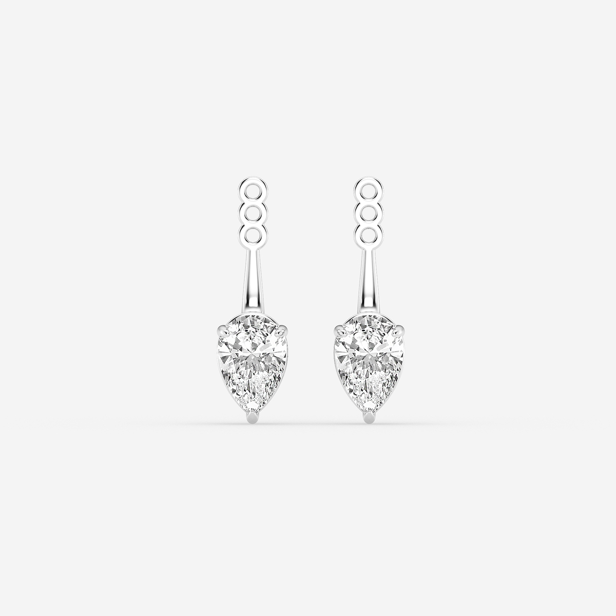 1 1/2 ctw Pear Lab Grown Diamond Drop Earring Jackets