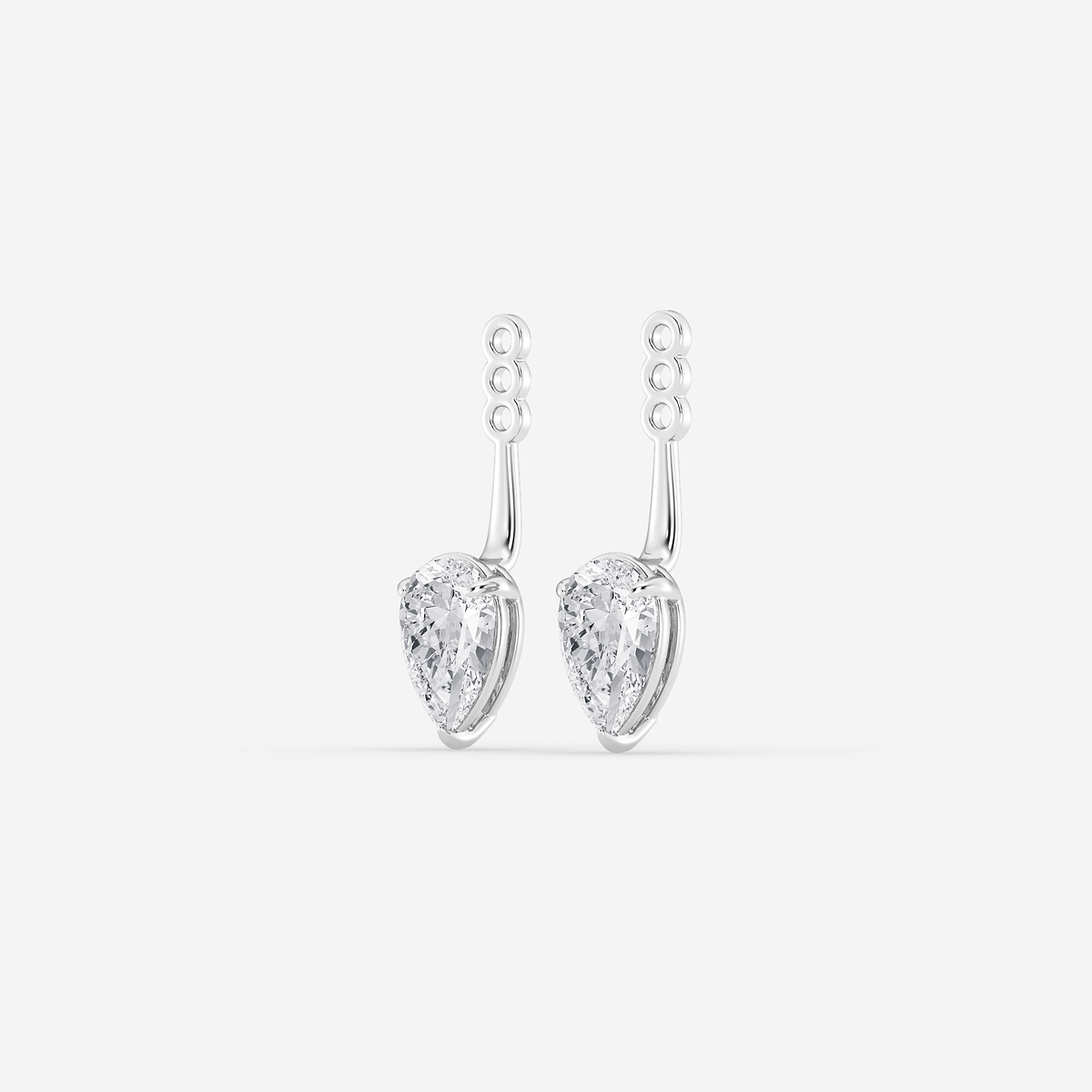 Additional Image 1 for  1 1/2 ctw Pear Lab Grown Diamond Drop Earring Jackets