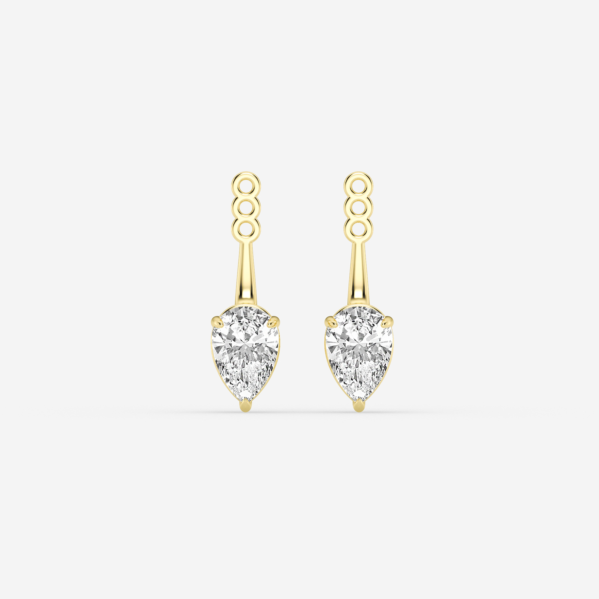 1 1/2 ctw Pear Lab Grown Diamond Drop Earring Jackets