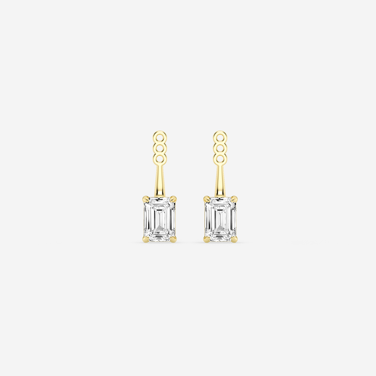 1 ctw Emerald Lab Grown Diamond Drop Earring Jackets