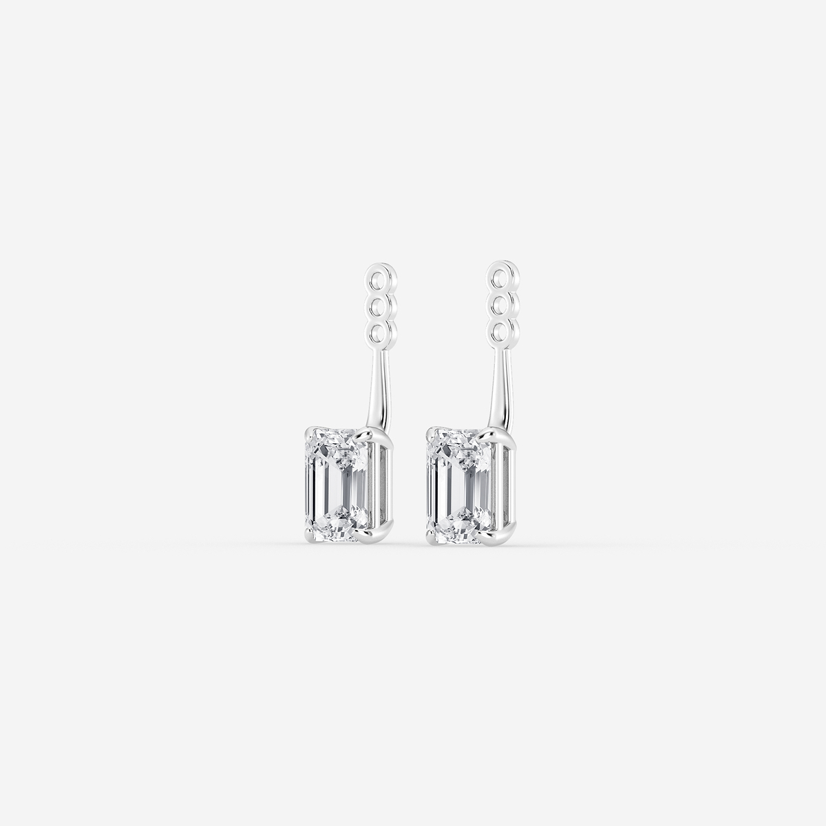 Additional Image 1 for  1 1/2 ctw Emerald Lab Grown Diamond Drop Earring Jackets