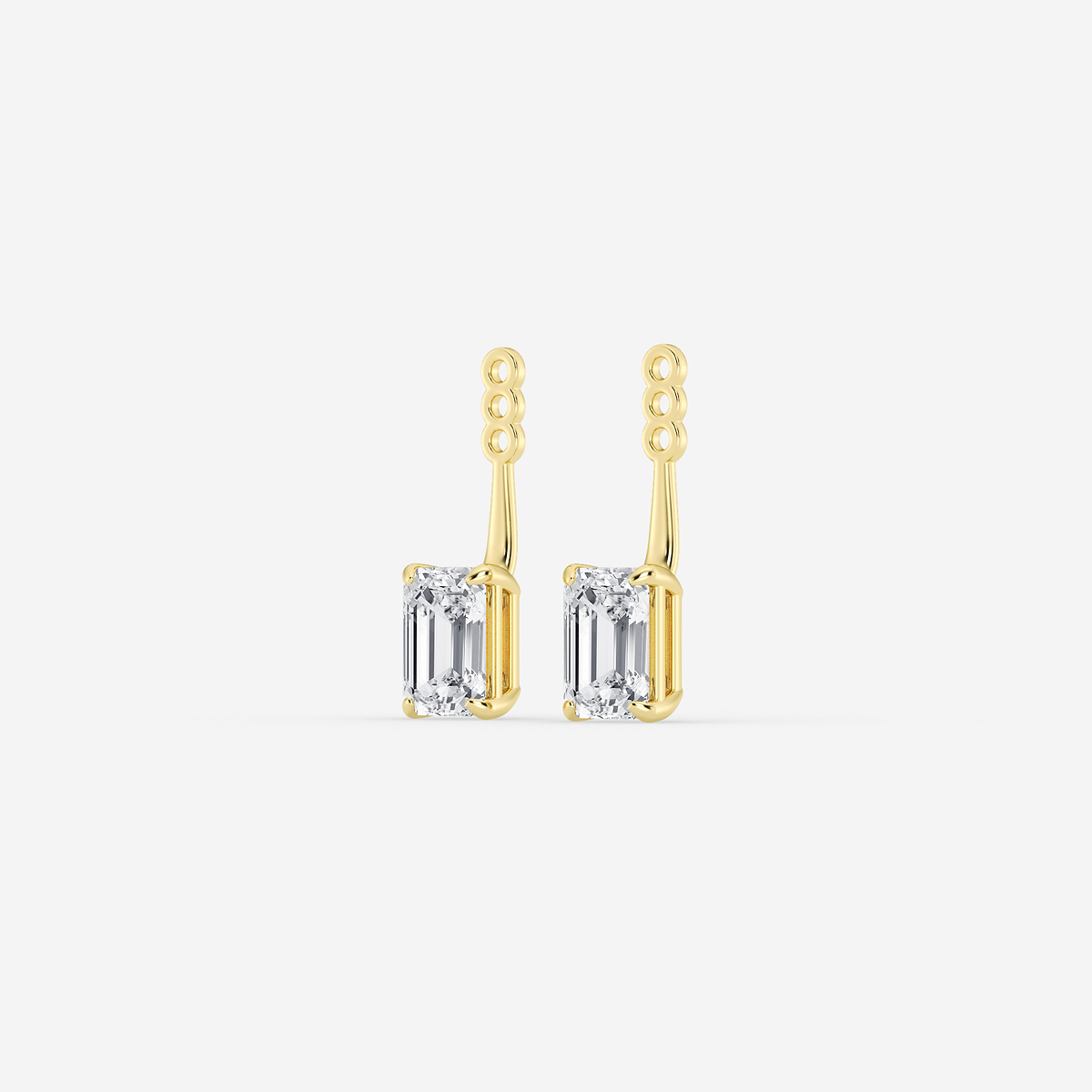 Additional Image 1 for  1 1/2 ctw Emerald Lab Grown Diamond Drop Earring Jackets