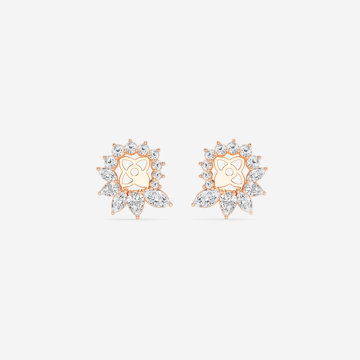 5/8 ctw Marquise and Pear Lab Grown Diamond Earring Jackets