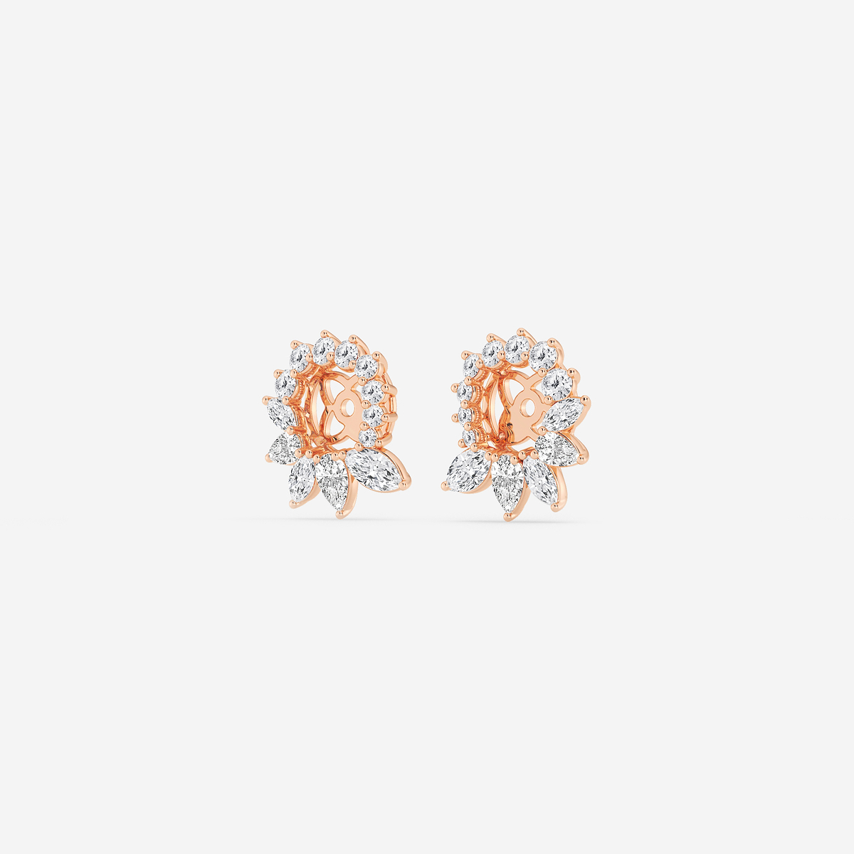 Additional Image 1 for  5/8 ctw Marquise and Pear Lab Grown Diamond Earring Jackets