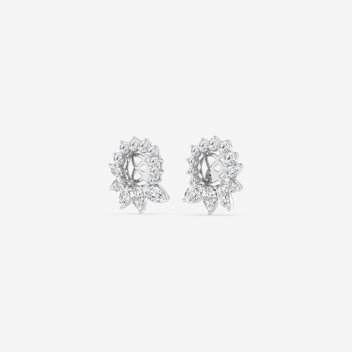 Additional Image 1 for  5/8 ctw Marquise and Pear Lab Grown Diamond Earring Jackets