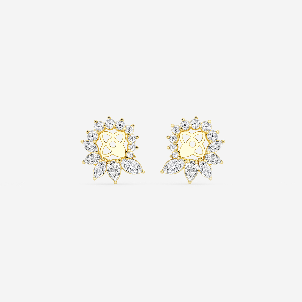 5/8 ctw Marquise and Pear Lab Grown Diamond Earring Jackets