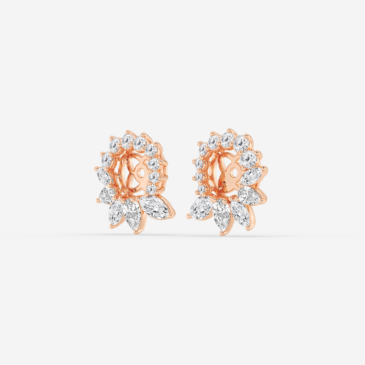 Additional Image 1 for  1 1/4 ctw Marquise and Pear Lab Grown Diamond Earring Jackets