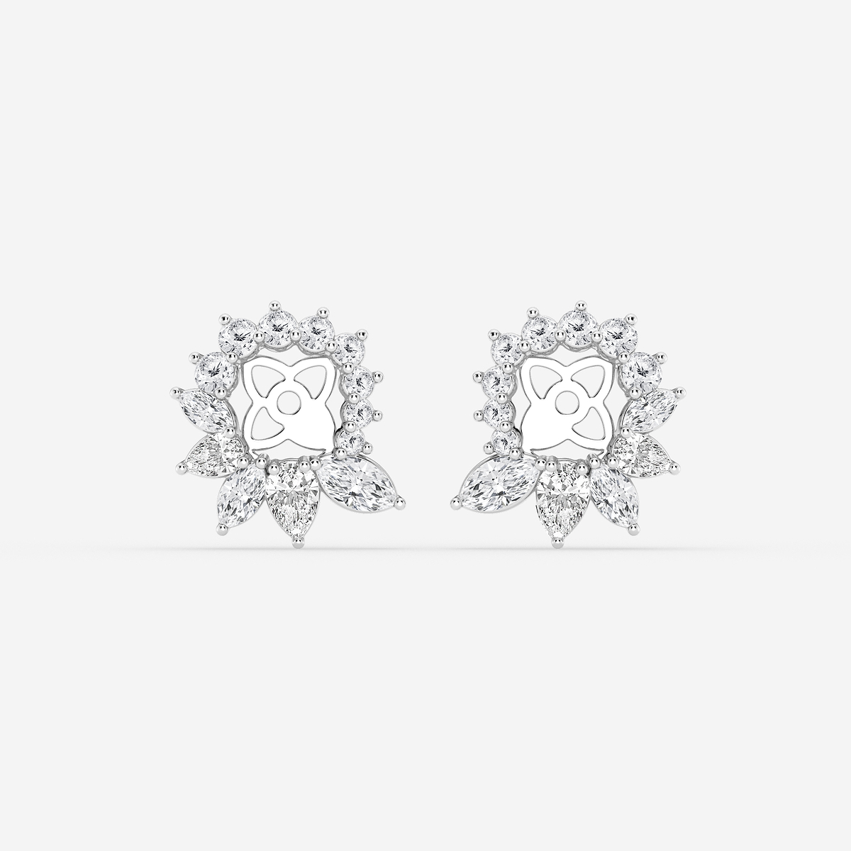 1 1/4 ctw Marquise and Pear Lab Grown Diamond Earring Jackets