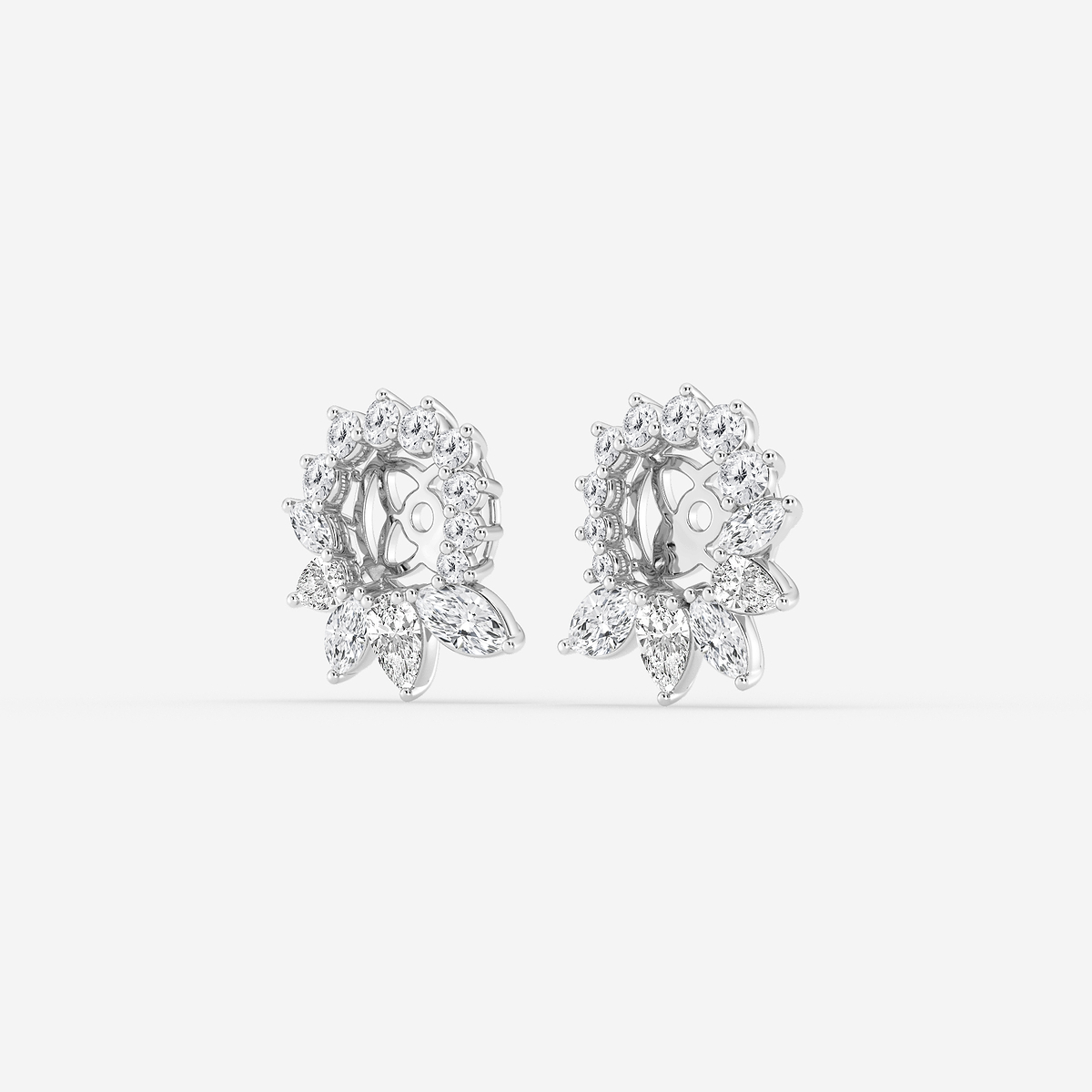 Additional Image 1 for  1 1/4 ctw Marquise and Pear Lab Grown Diamond Earring Jackets