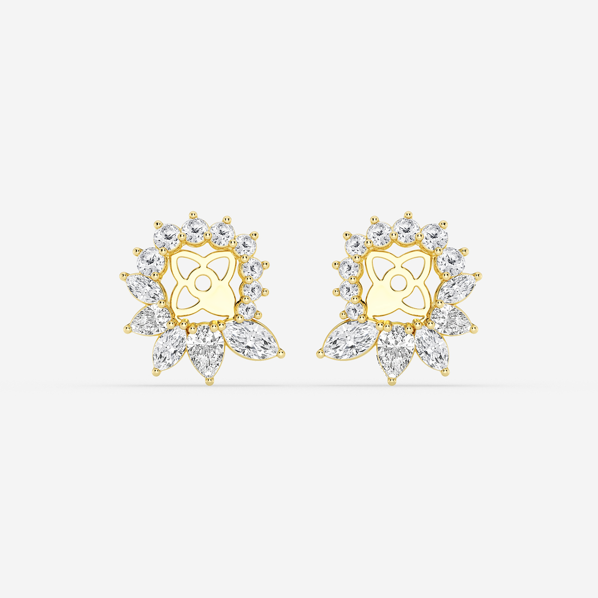 1 1/4 ctw Marquise and Pear Lab Grown Diamond Earring Jackets