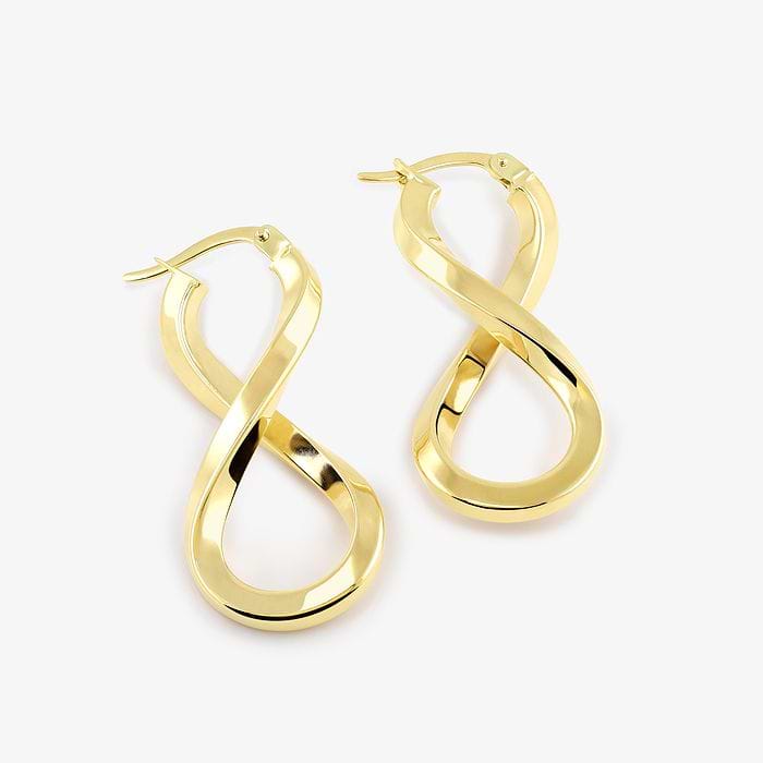 Twisted Infinity 8-Shaped Hoop Earrings