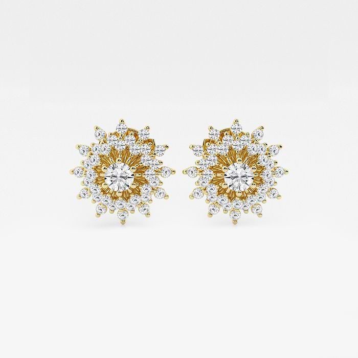 Sunburst Round Fashion Earrings