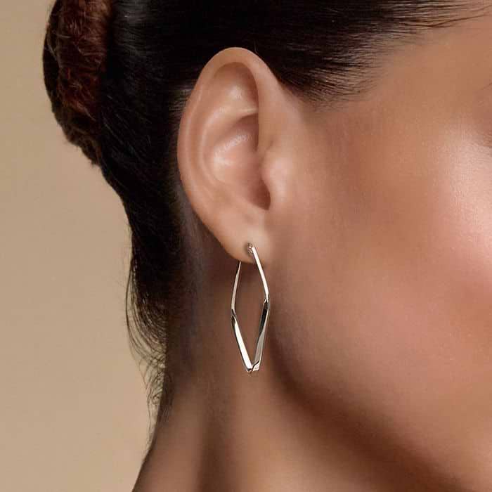Plain Square Hoop Earrings