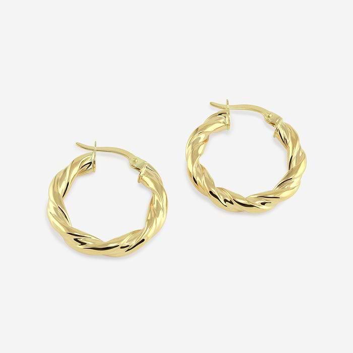 Twisted Round Hoop Earrings