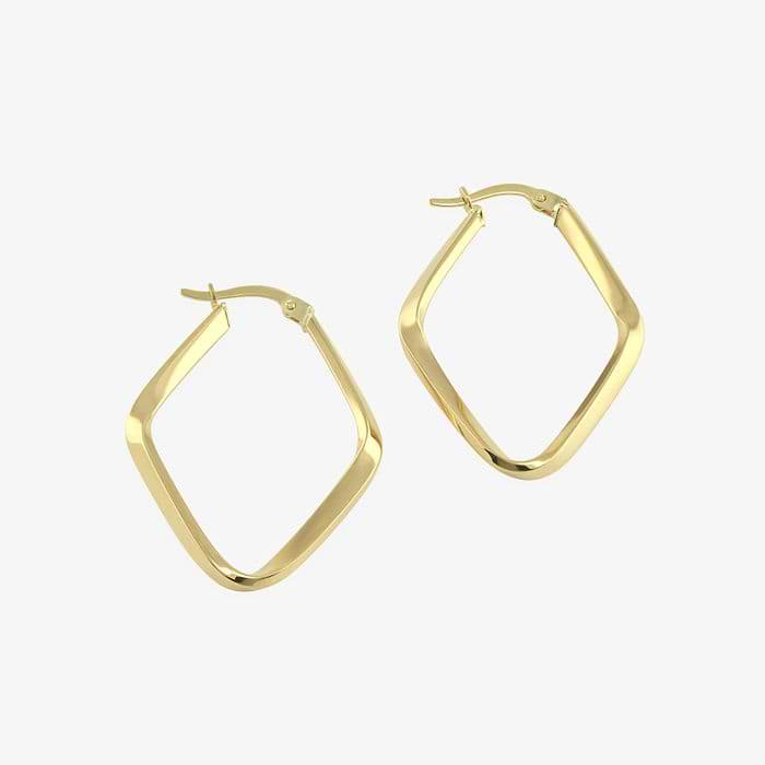 Plain Square Hoop Earrings