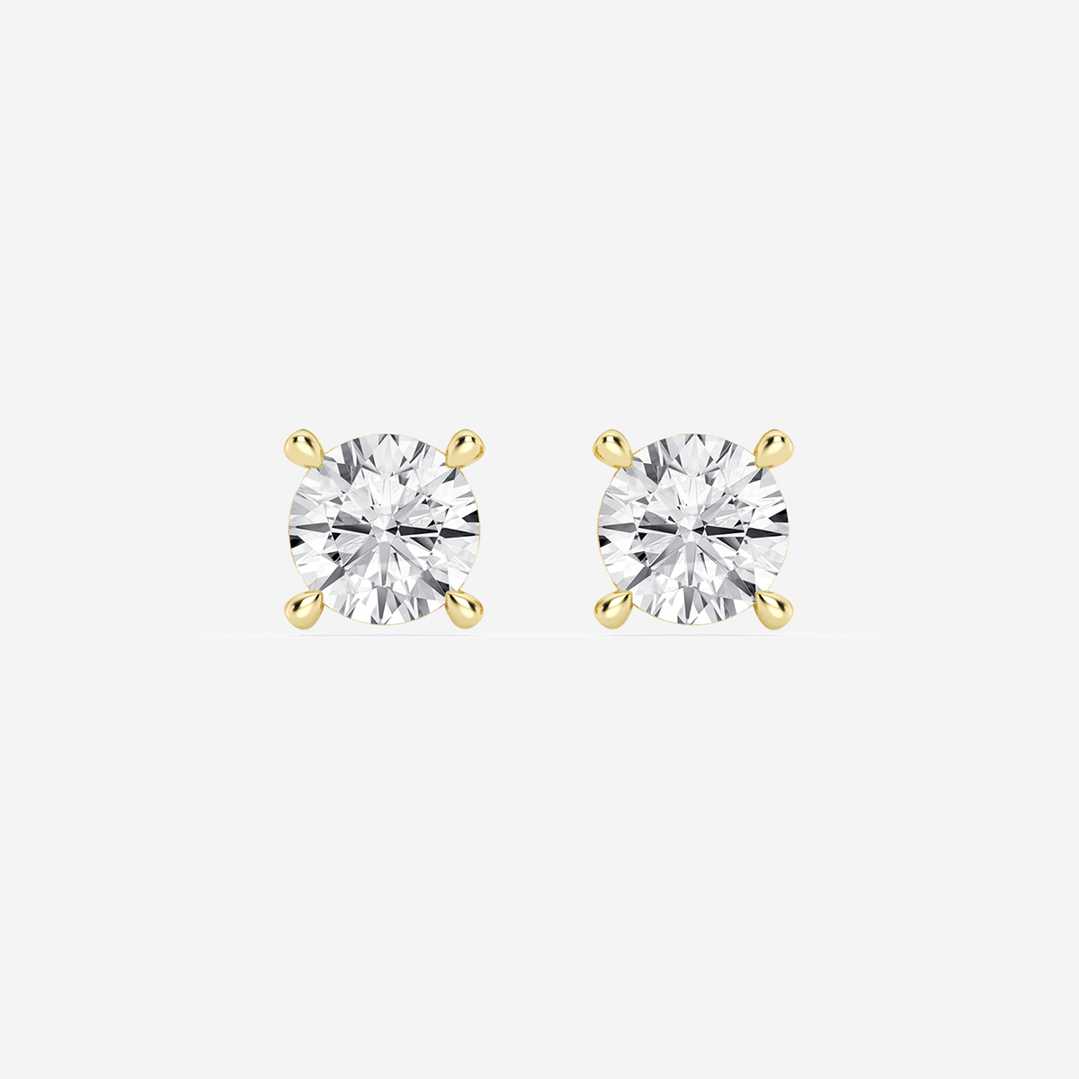 2 1/8 ctw Round Lab Grown Diamond Side Stone Stud Earrings