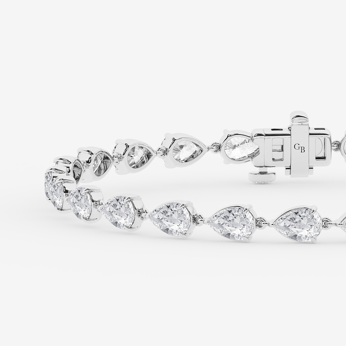 Additional Image 1 for  8 ctw Pear Diamond Tennis Bracelet - 7 Inches