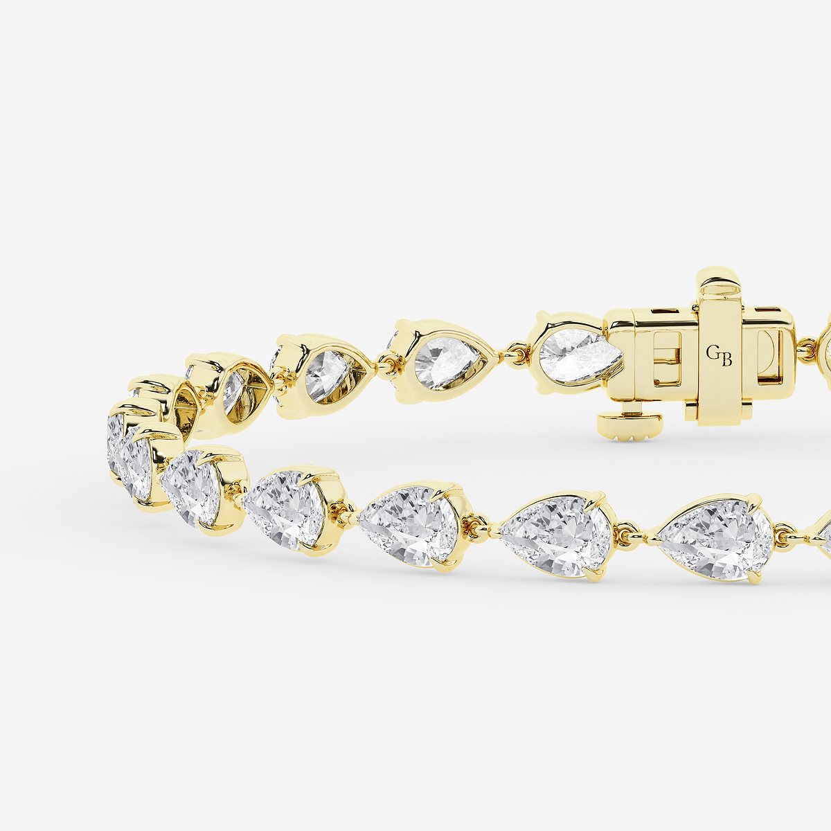 Additional Image 1 for  8 ctw Pear Diamond Tennis Bracelet - 7 Inches
