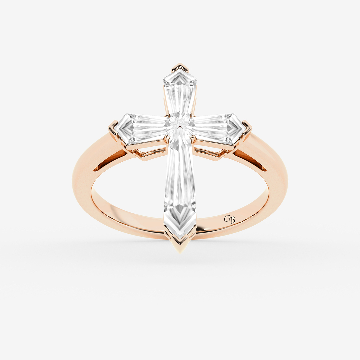 1 2/3 ctw Shield Lab Grown Diamond Cross Statement Ring