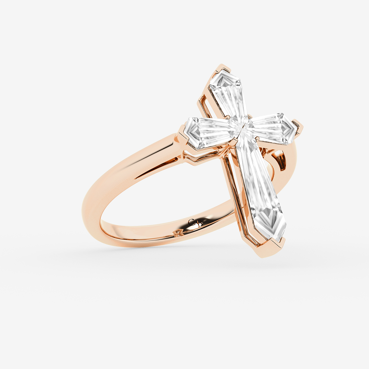 Additional Image 1 for  1 2/3 ctw Shield Lab Grown Diamond Cross Statement Ring