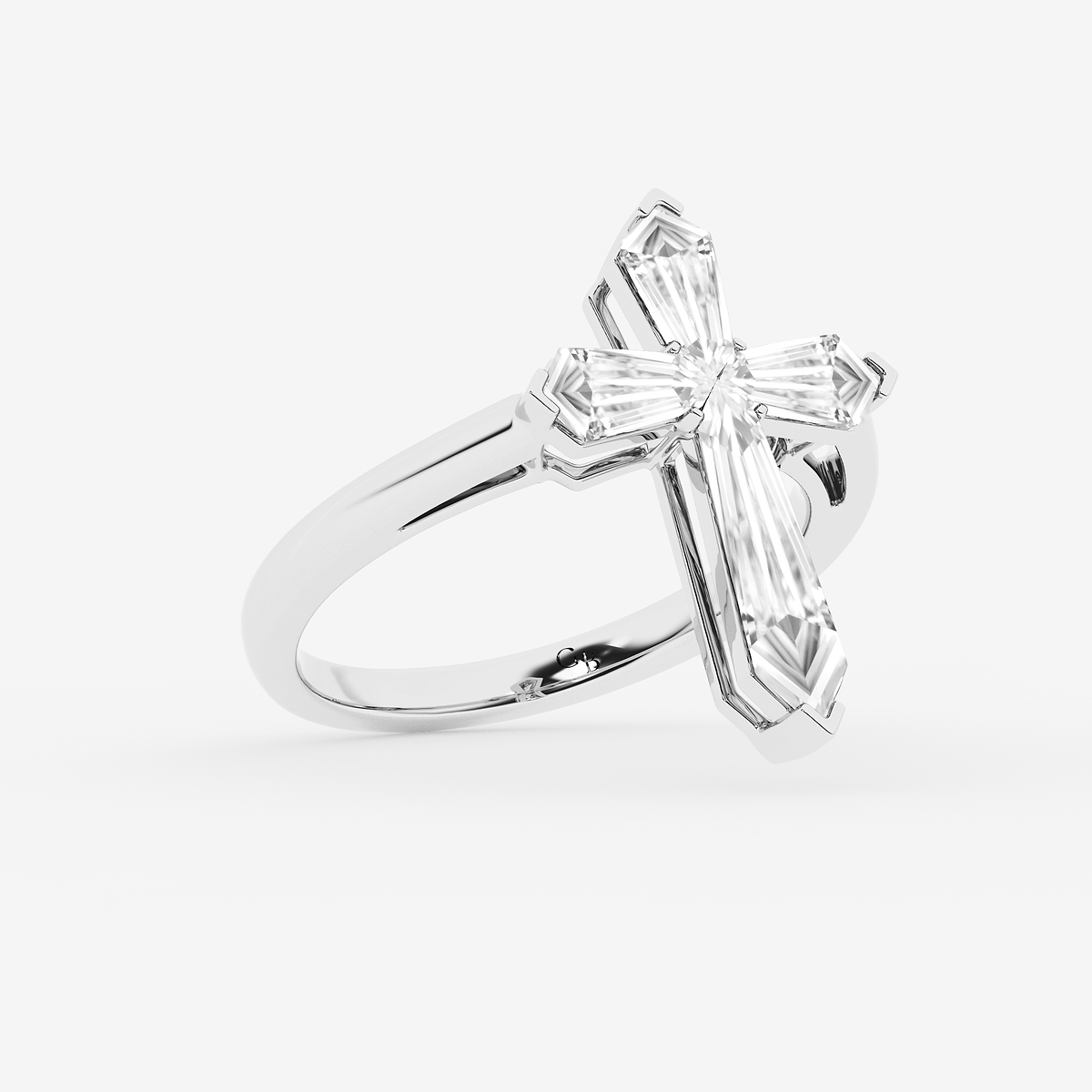 Additional Image 1 for  1 2/3 ctw Shield Lab Grown Diamond Cross Statement Ring