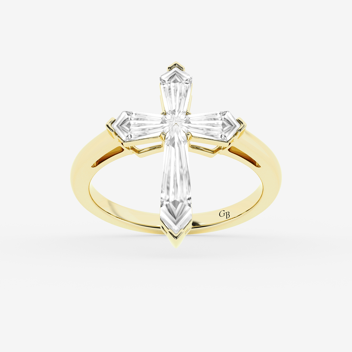 1 2/3 ctw Shield Lab Grown Diamond Cross Statement Ring