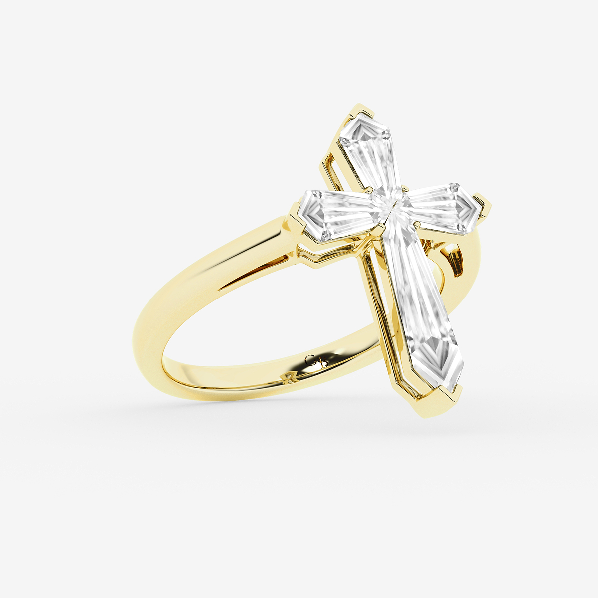 Additional Image 1 for  1 2/3 ctw Shield Lab Grown Diamond Cross Statement Ring
