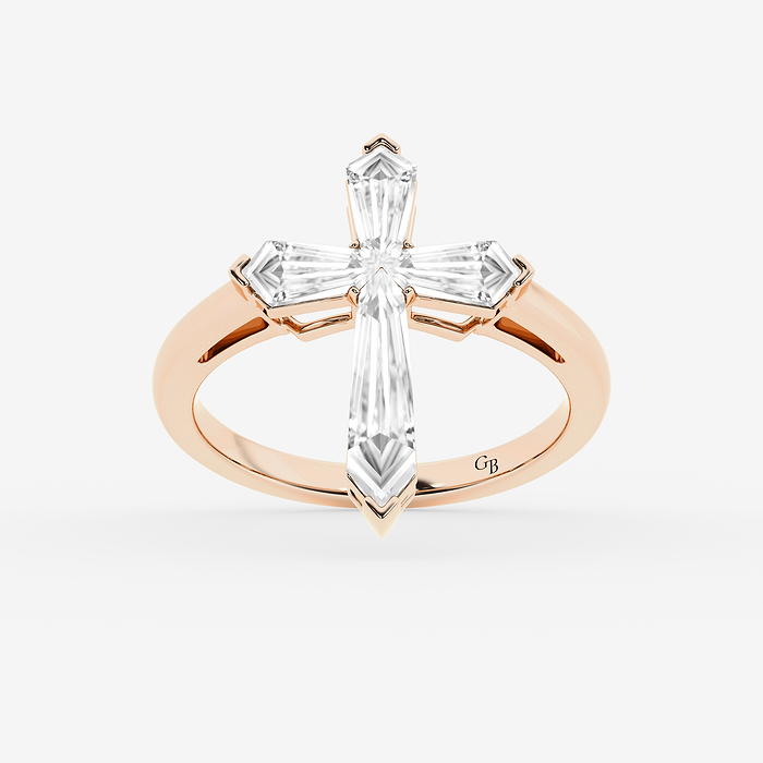 1 2/3 ctw Shield Lab Grown Diamond Cross Statement Ring