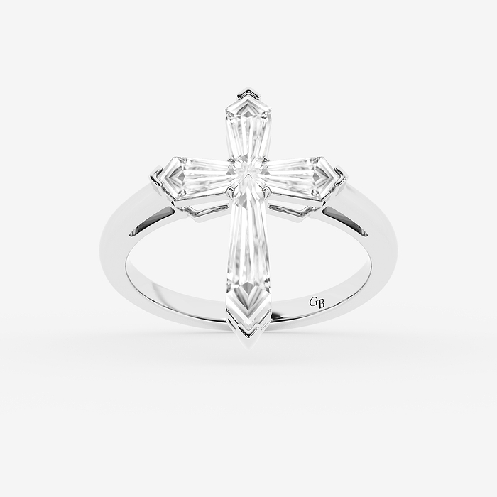 1 2/3 ctw Shield Lab Grown Diamond Cross Statement Ring